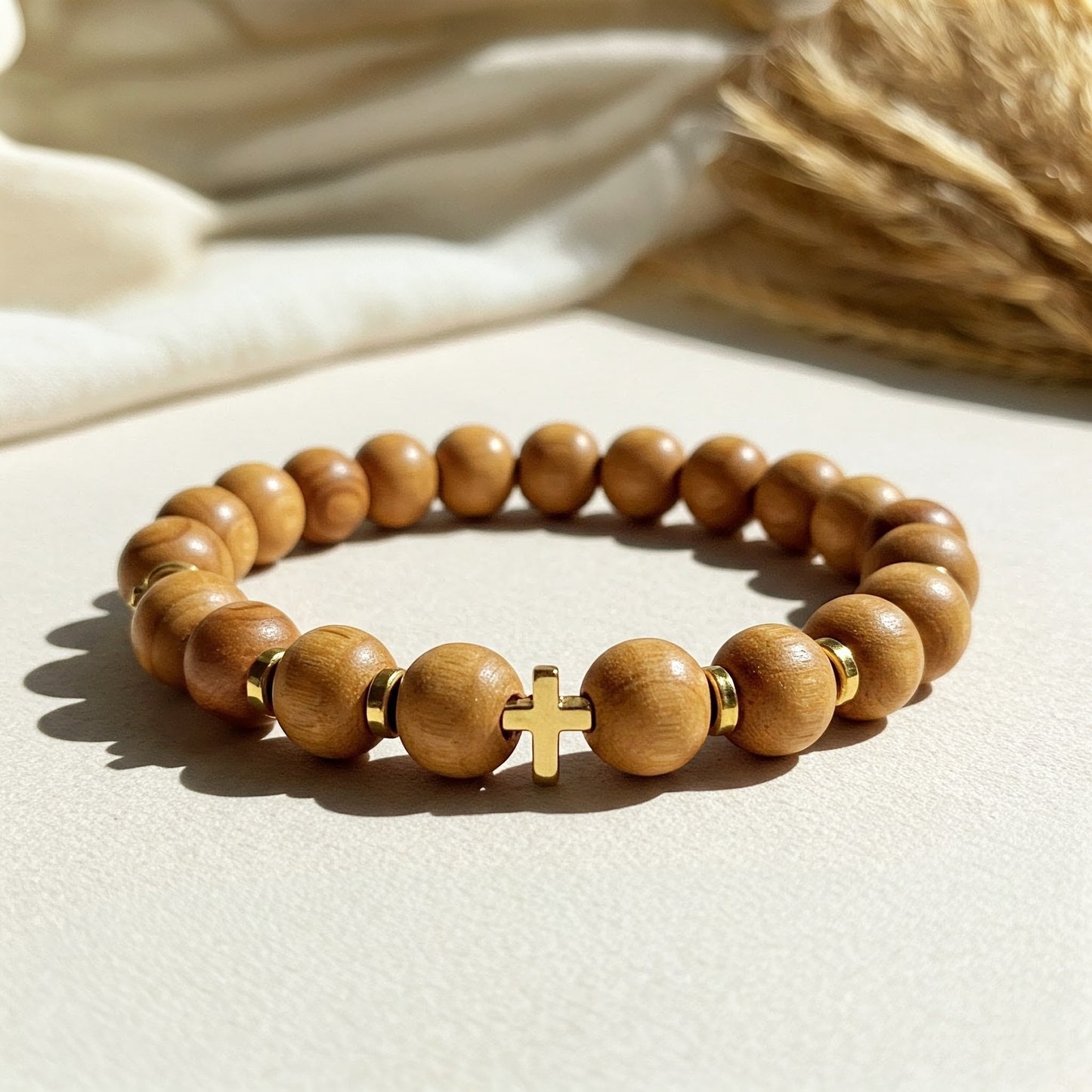 Israeli Olive Wood Gold bracelet