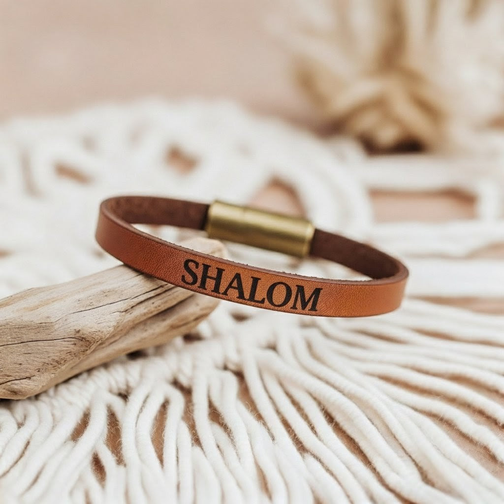 Unisex Yahweh Genuine Leather Cuff