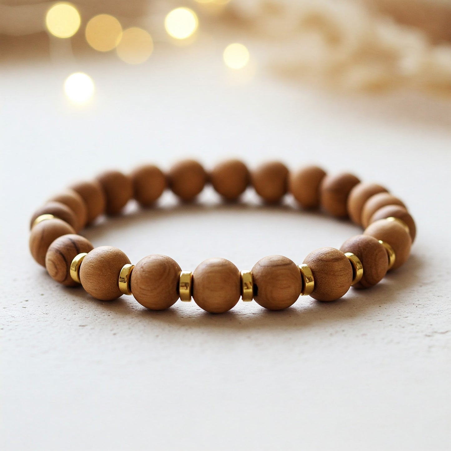 Israeli Olive Wood Gold bracelet