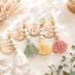 Pray On It Christian Tassel Keychain | Wooden Purse Charm & Faith Gift for Women