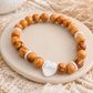 Everlasting Love Jerusalem Olive Wood Bracelet | Gold Heart Christian Bracelet – Jeremiah 31:3