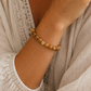 Everlasting Love Jerusalem Olive Wood Bracelet | Gold Heart Christian Bracelet – Jeremiah 31:3