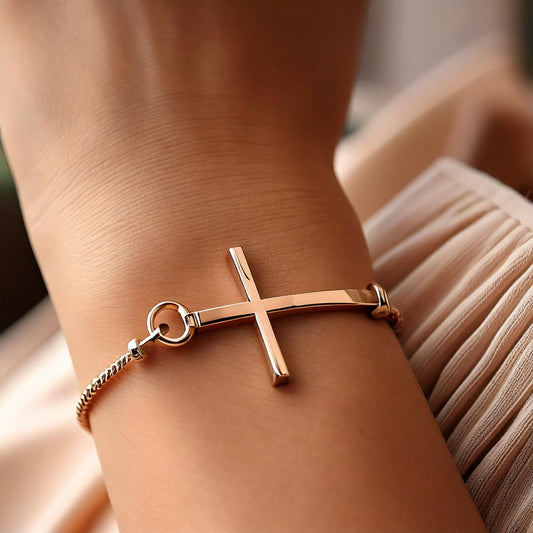 Gold Cross Bracelet