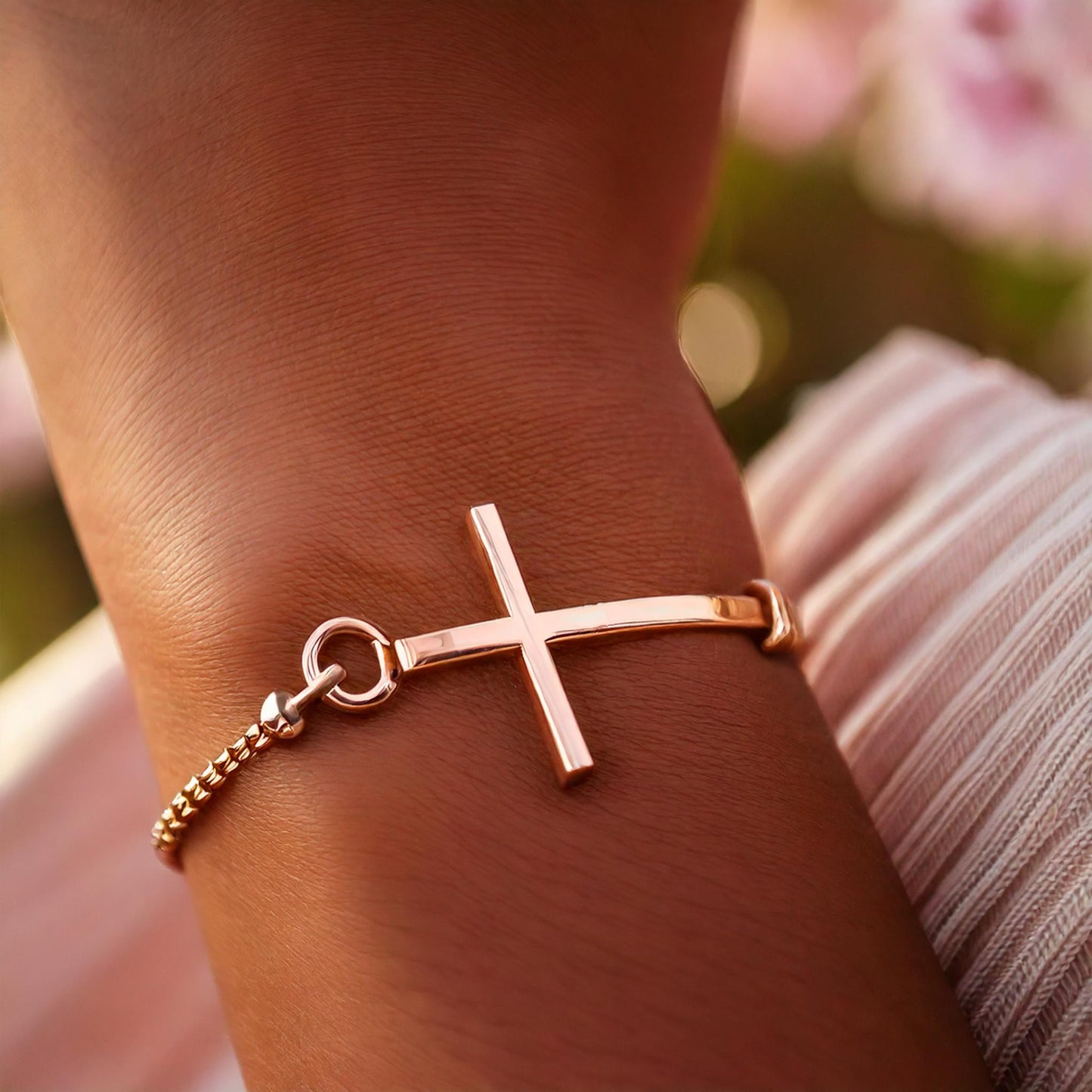 Gold Cross Bracelet