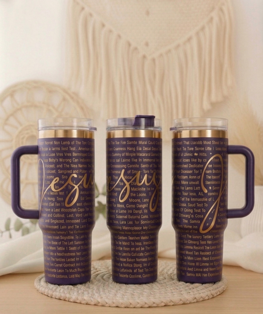 Names of God Laser Engraved Tumbler