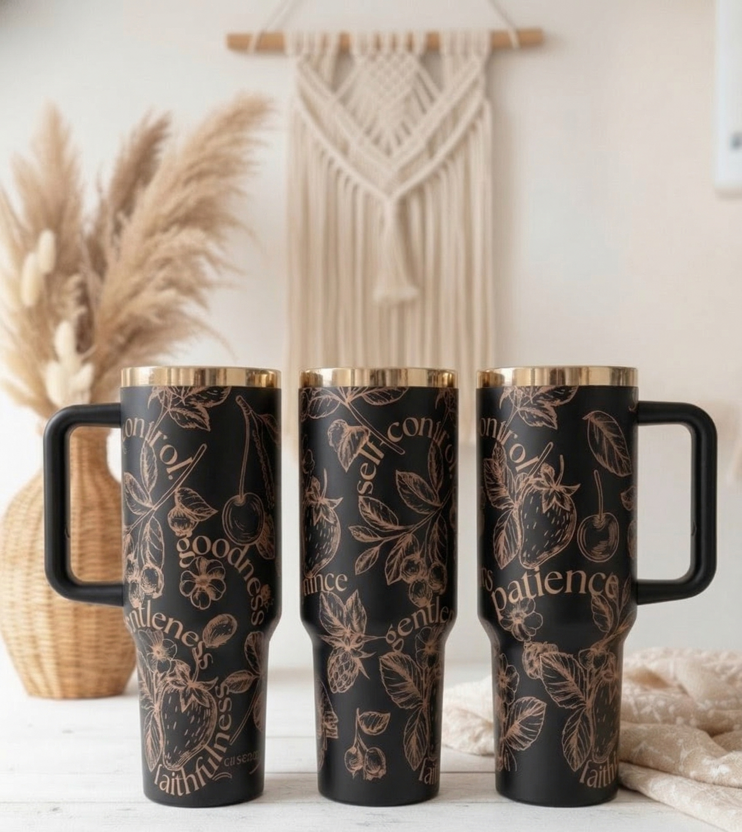 Fruit of the Spirit Laser Engraved Tumbler
