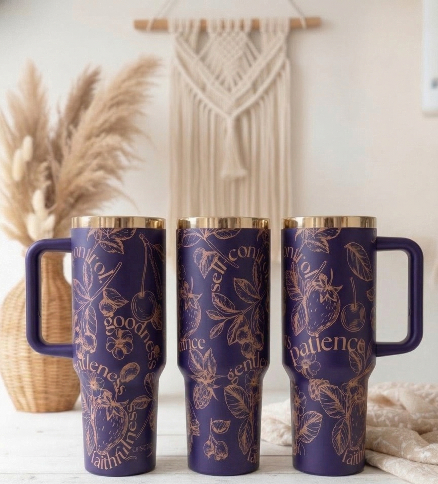 Fruit of the Spirit Laser Engraved Tumbler