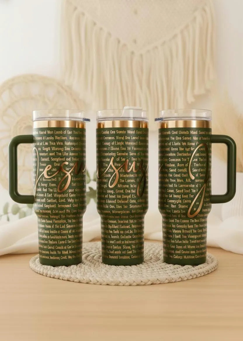 Names of God Laser Engraved Tumbler