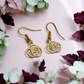 Gold Rose Earrings