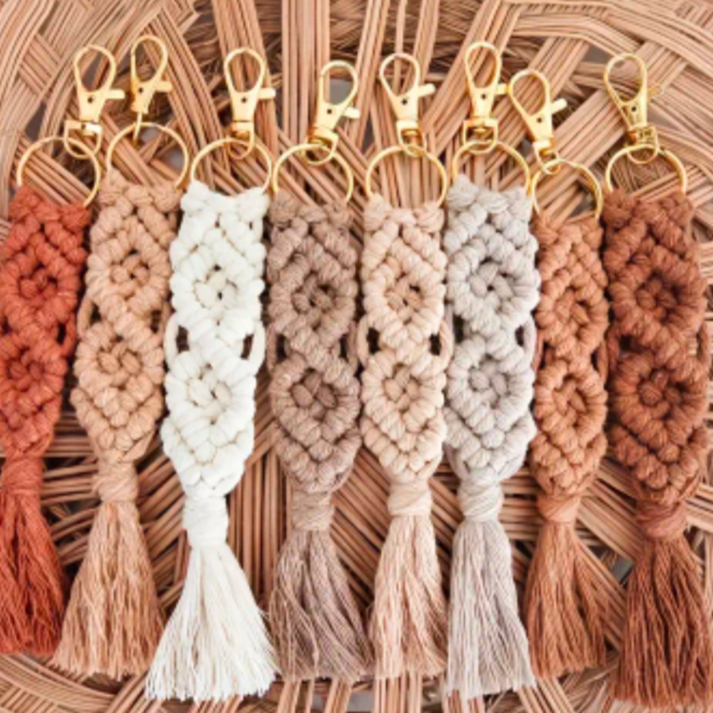 Hem of His Garment Macrame Keychain