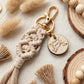 Hem of His Garment Macrame Keychain