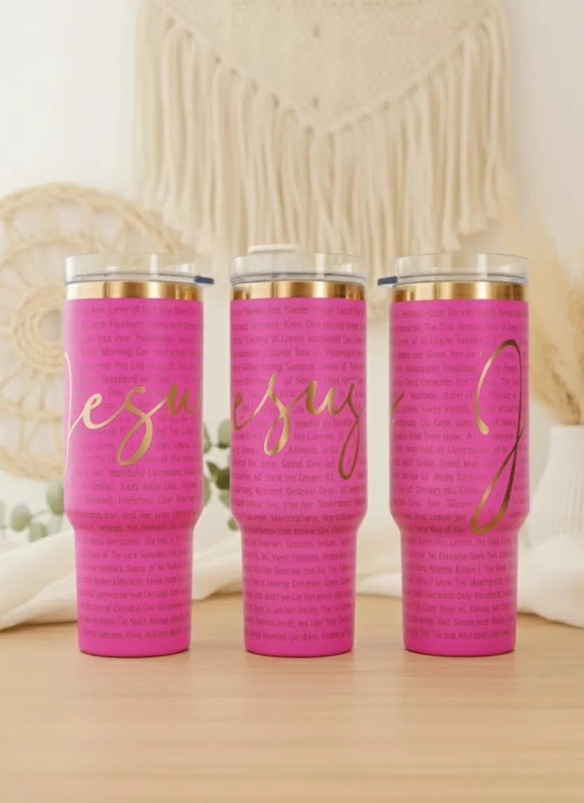 Names of God Laser Engraved Tumbler