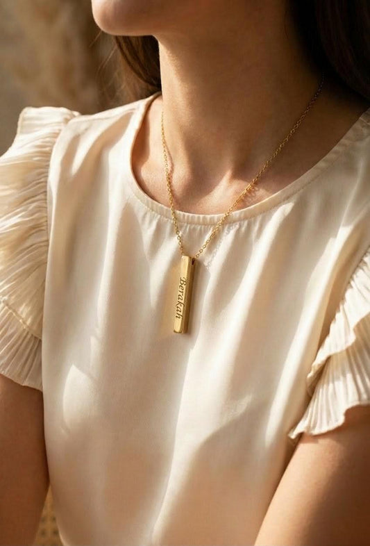 Berakah Blessing Necklace – 18K Gold Plated Christian Faith Jewelry
