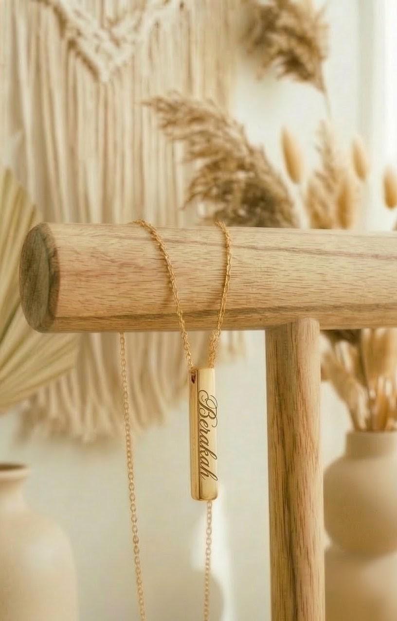 Berakah Blessing Necklace – 18K Gold Plated Christian Faith Jewelry