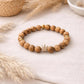 Daughter of the King gold crown Israeli Olive wood bracelet