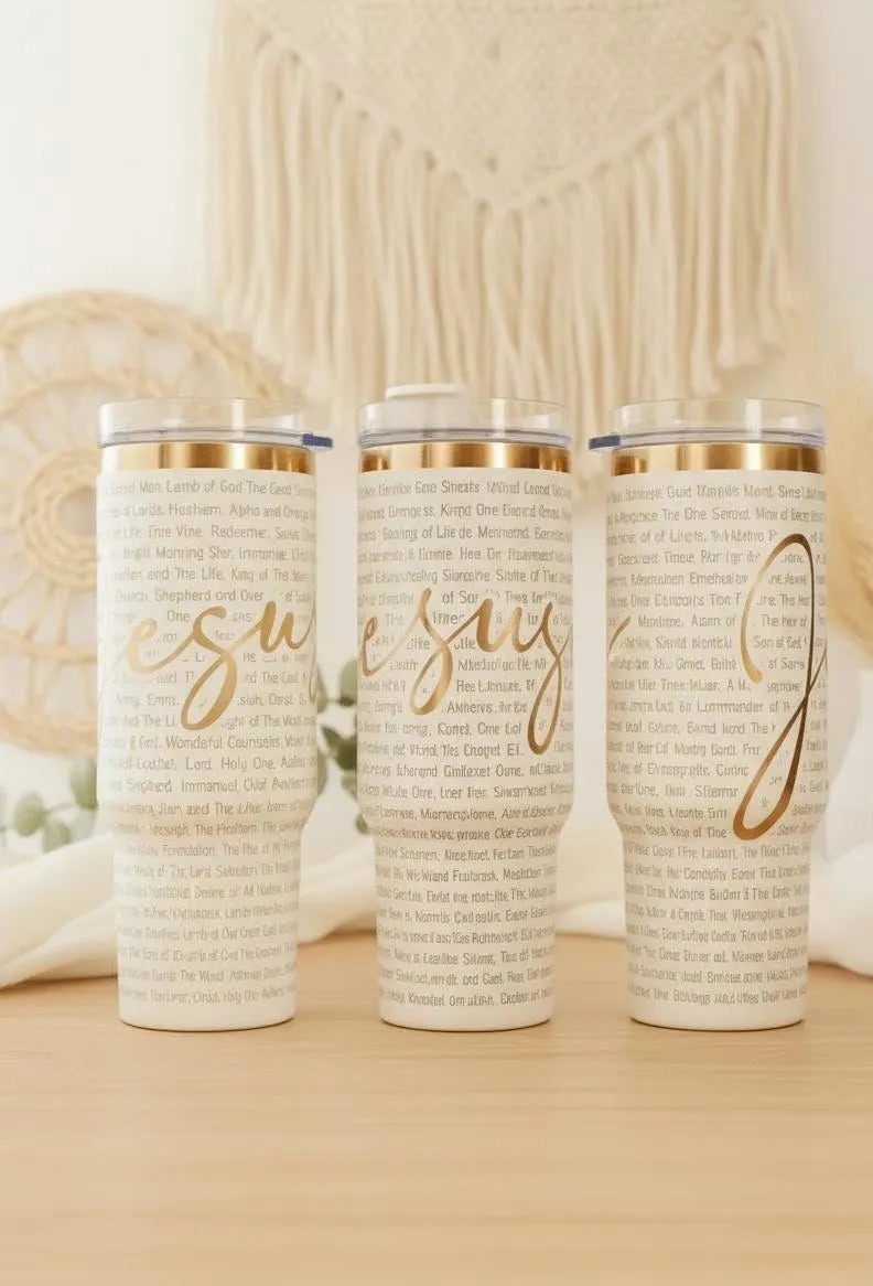 Names of God Laser Engraved Tumbler