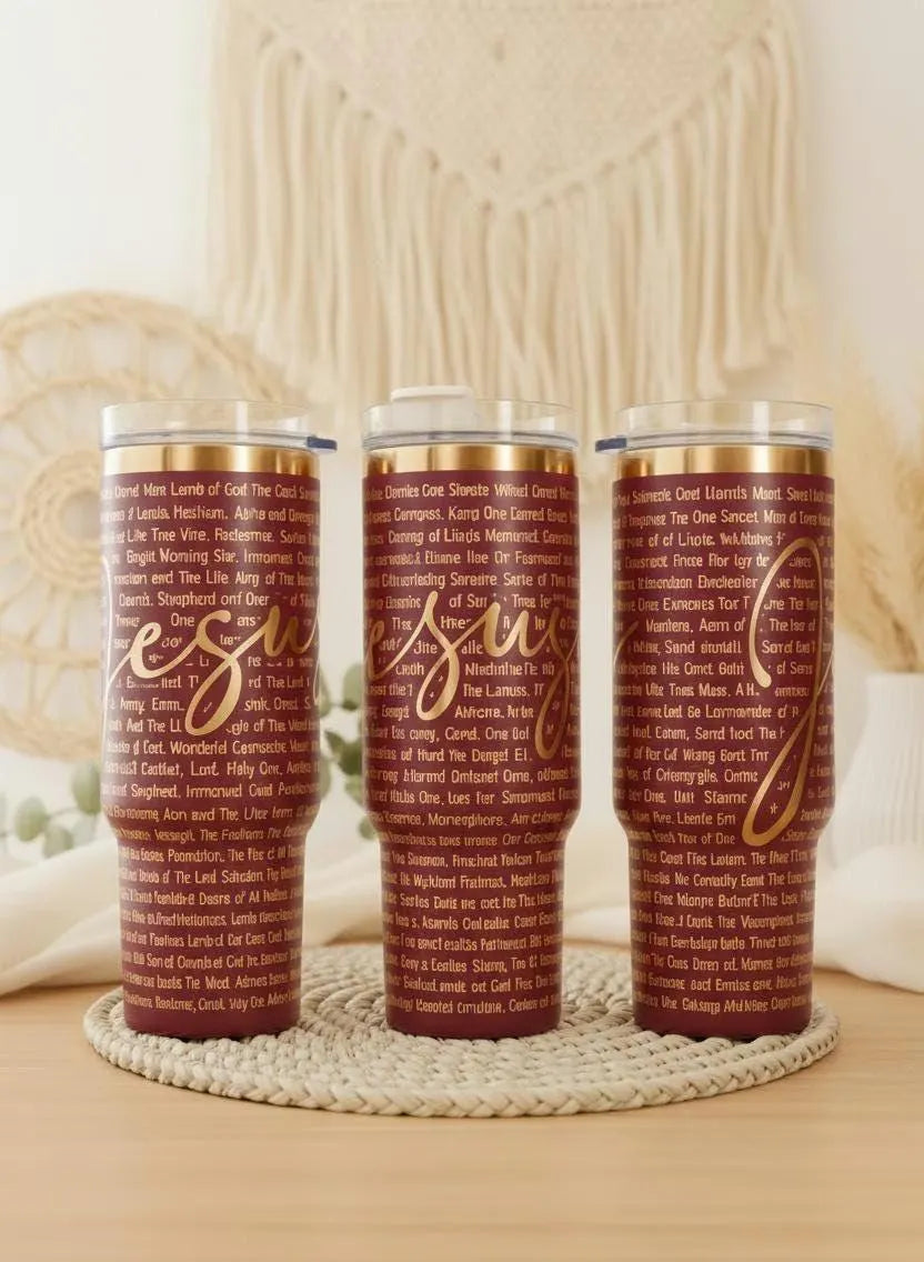 Names of God Laser Engraved Tumbler