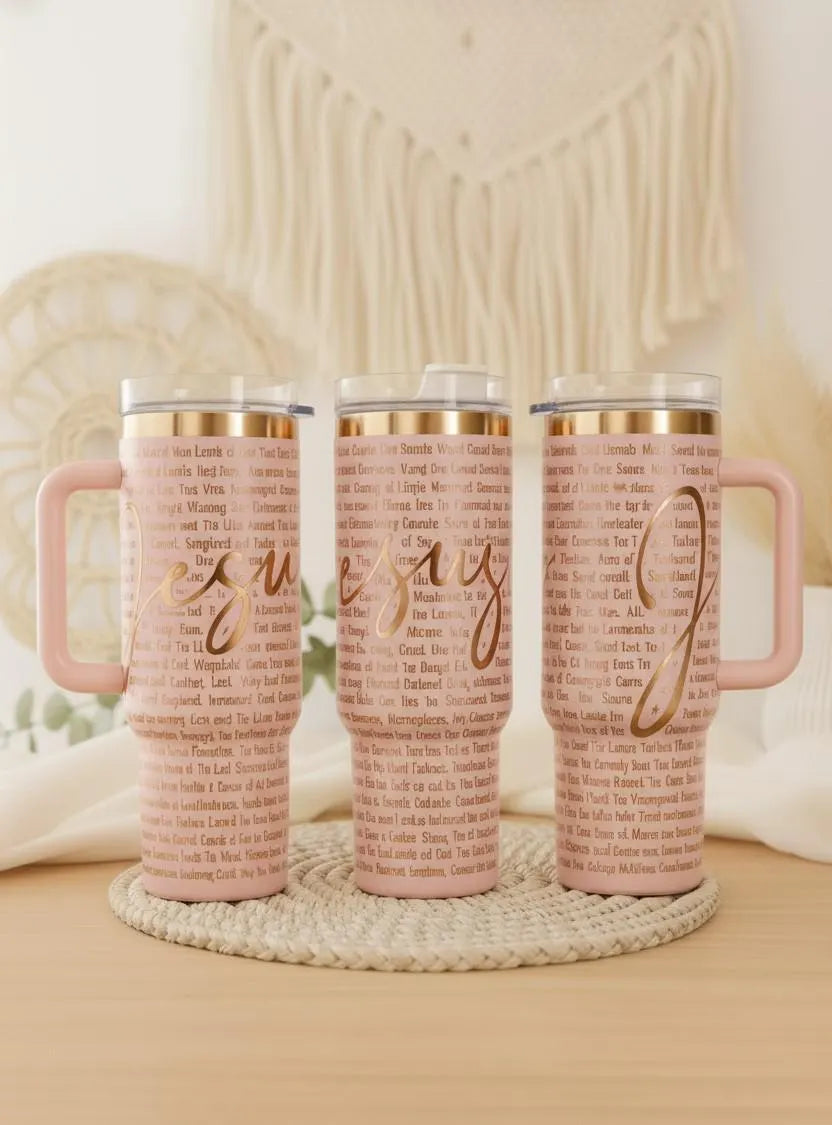 Names of God Laser Engraved Tumbler