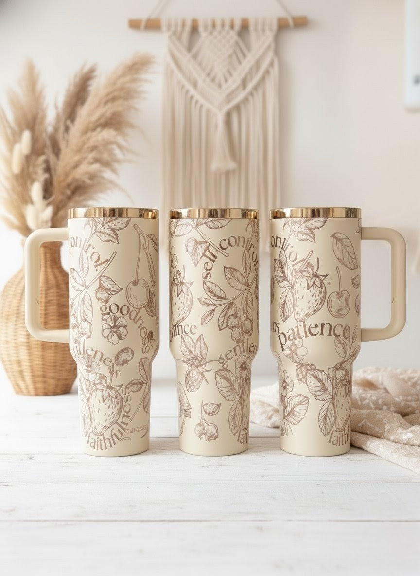 Fruit of the Spirit Laser Engraved Tumbler