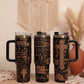Christian women's Pray 40oz Gold Plated Cream Double walled Tumbler