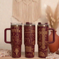 Christian women's Pray 40oz Gold Plated Cream Double walled Tumbler