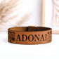 Names of God Leather Engraved Cuff