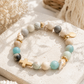 Amazonite & Hebrew Cone Seashell Christian Bracelet | Psalm 93 Collection