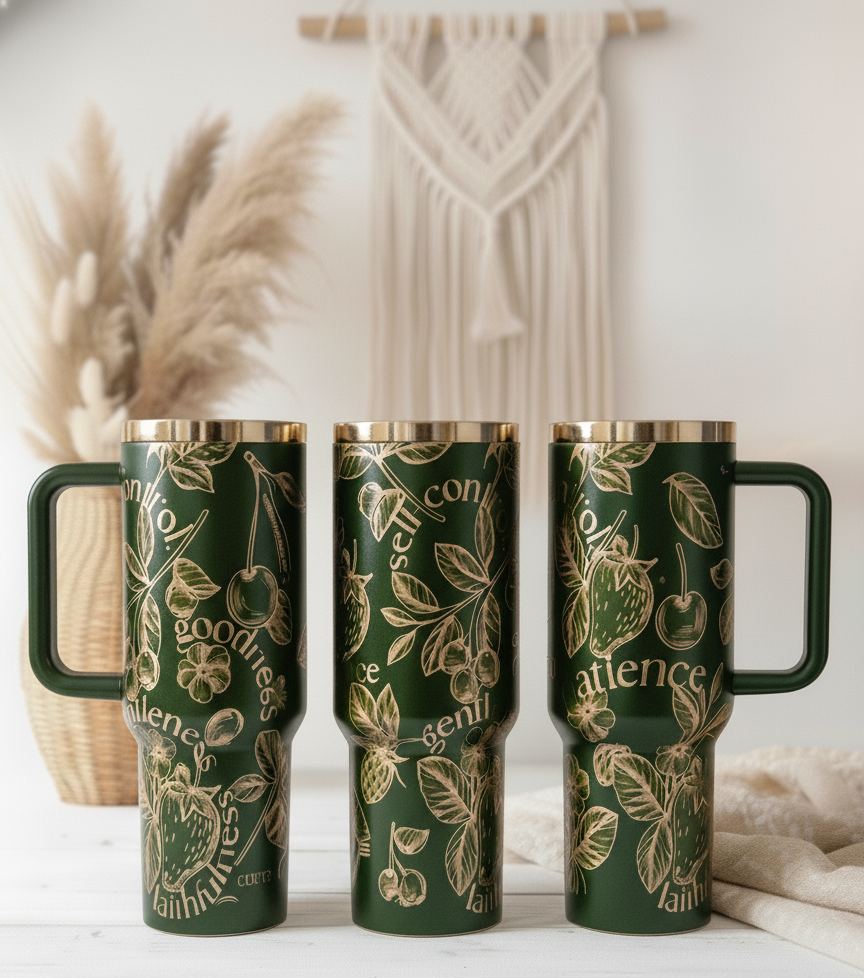 Fruit of the Spirit Laser Engraved Tumbler