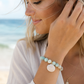 Psalm 93 Ocean Bracelet | Amazonite & Natural Scallop Seashell Christian Bracelet