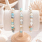 Amazonite & Hebrew Cone Seashell Christian Bracelet | Psalm 93 Collection