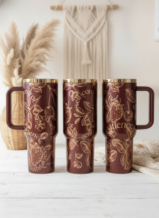 Fruit of the Spirit Laser Engraved Tumbler