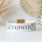 Names of God Leather Engraved Cuff