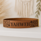 Names of God Leather Engraved Cuff