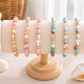 Pink & yellow Jade Hebrew Cone Seashell Christian Bracelet | Psalm 93 Collection