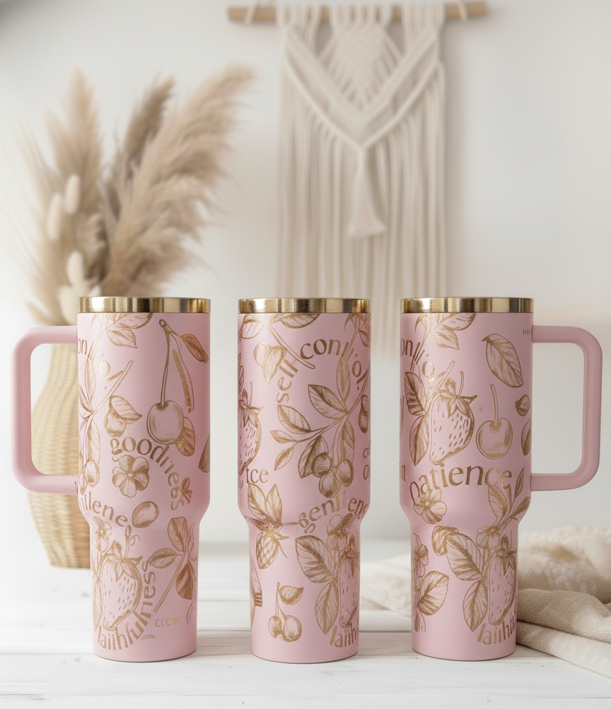 Fruit of the Spirit Laser Engraved Tumbler