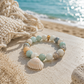 Psalm 93 Ocean Bracelet | Amazonite & Natural Scallop Seashell Christian Bracelet